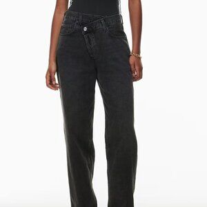 Agolde Crisscross Straight Jean Faded Black